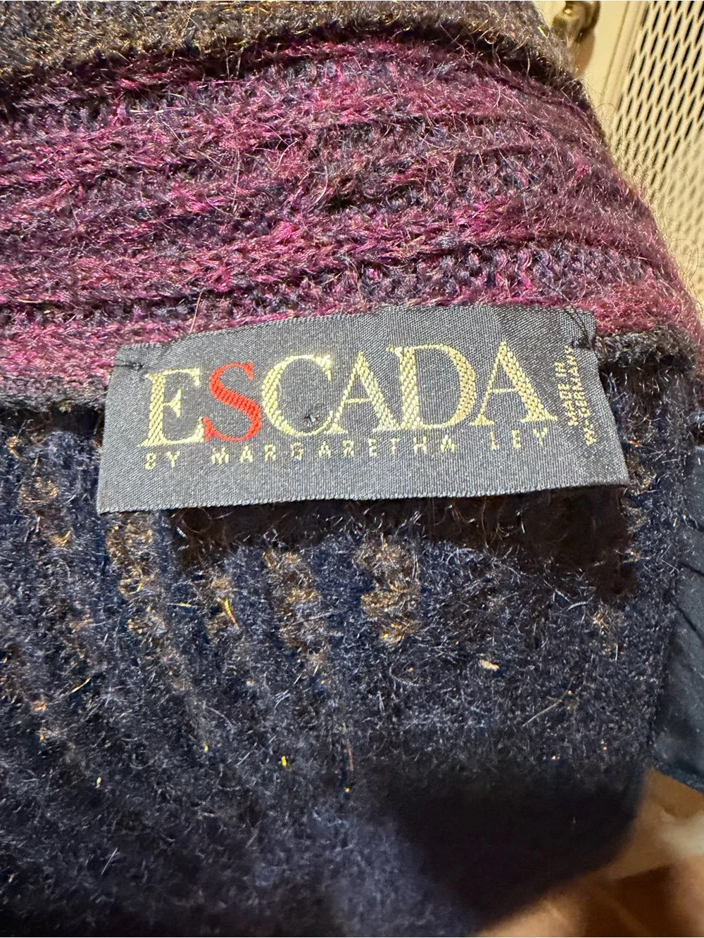 VTG Escada Mohair New Wool Twinset Cardigan Pullover Sweater Set